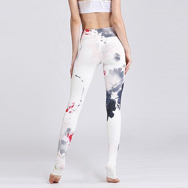 

yoga outfits women leggings sport elastic fitness gym pants workout running tight trousers do2, White;red