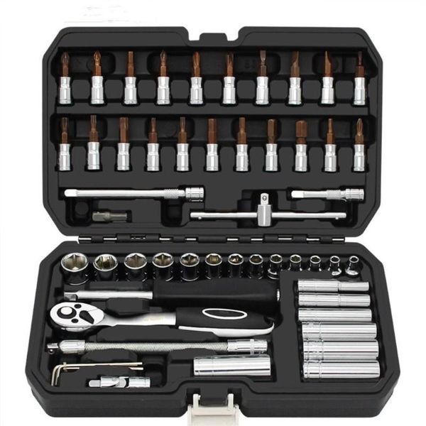 

hand tools 53pcs / set small ratchet quick wrench kit chrome vanadium steel for auto repair