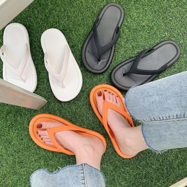 

slippers indoor flip flops men women house woman flop for beach shoes soft women's home thong sandals 2021, Black