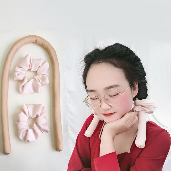

sleep cotton flower non heat curling stick lazy wave curler, Golden;silver