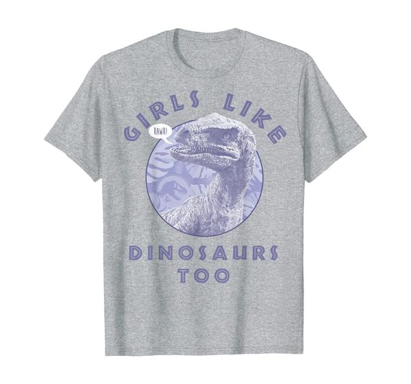 

jurassic world two raptor girls like dinos graphic t-shirt', White;black