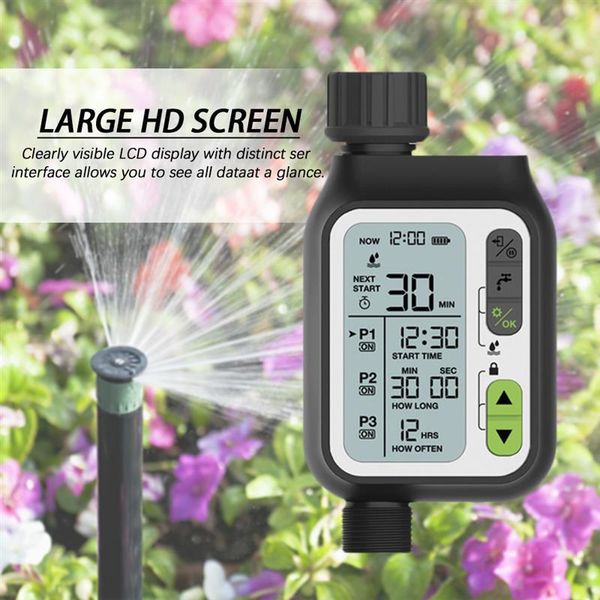 

watering equipments sprinkler controller electronic automatic irrigation timer with 3 separate timing programs outdoor garden tool