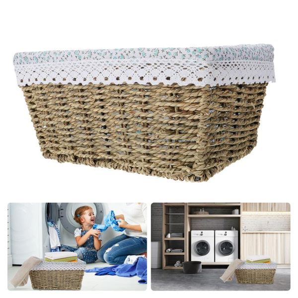 

storage baskets 1pc multi-purpose woven basket desksundries organizing