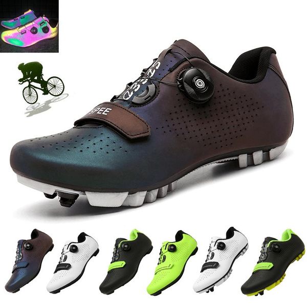 

cycling footwear mtb shoes men professional road biking self-locking ultralight bicycle sneakers outdoor mountain bike, Black