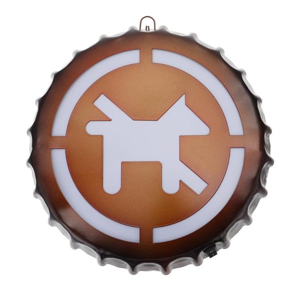 

emergency lights 1 pc american retro led light sign beer lid shape indicator
