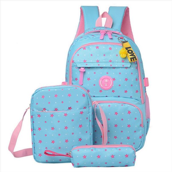 

3 pcs sets school bag fashion backpack for teenagers girls schoolbags kid backpacks mochila escolar