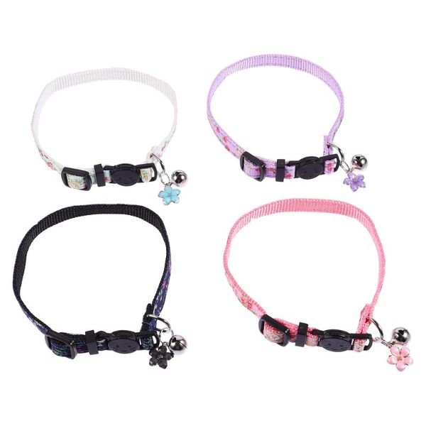 

cat collars & leads 4pcs floral pet collar kitten safety flower design neck decor