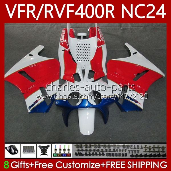 Verkleidung Kit für Honda RVF VFR 400 VFR400 R 400RR 87-88 Körper 78NO.132 VFR400R RVF400R rot blau NC24 V4 RVF400 R 1987 1988 VFR 400R VFR400RR 87 88 Motorradkörper