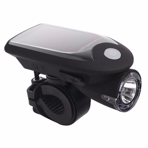

bike solar energy led usb 2.0 rechargeable front head light headlight lamp bicycle accessories with 3 brightness modes portable lanterns