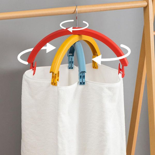 

hangers & racks sheet drying rack shoulder clothes pins socks pants clip creative rainbow coat hanger multifunctional