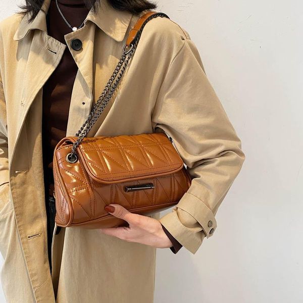 

casual satchel bag for women comfortable shoulder strap handbag simply thread chain messenger bags x142h