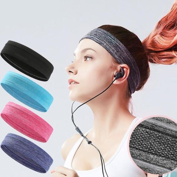 

professional sports sweatband yoga head band silicone non slip moisture-wicking sweat fitness workout accessory, Yellow;black