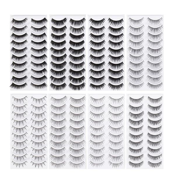 

false eyelashes 160 pairs set natural professional fake pack long makeup 8 styles