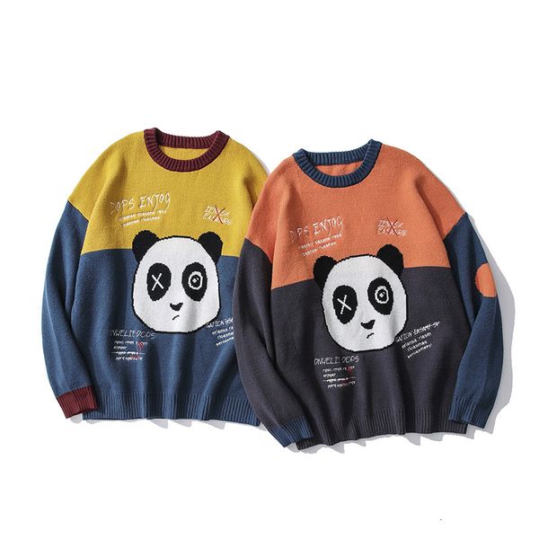 

sweater long japanese sleeve funny kawaii cute couple of knitted or crocheted harajuku men's clothes pull homme 2021 sweater, White;black