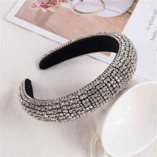 

women's baroque headband headdress diamond wide brimmed headband ball headdress, Black;brown