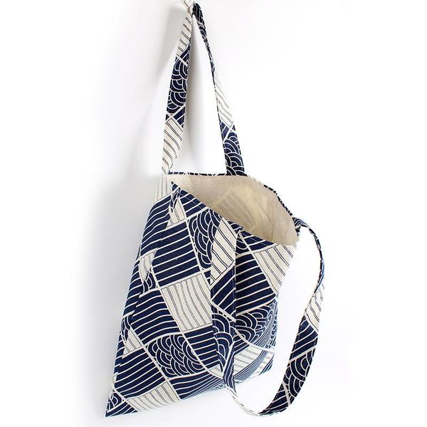

shopping bags cotton tote calico bag eco friendly daily use foldable handbag women strong high end linen tas bolsas reutilizable