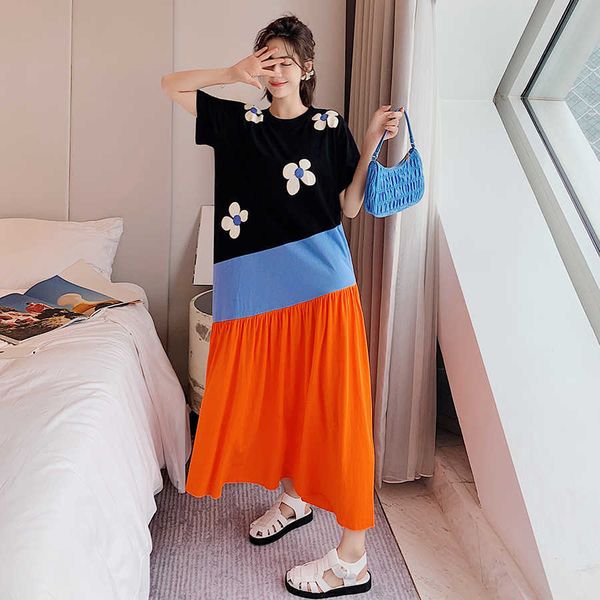 

vanovich summer women dress irregular round collar casual ladies short sleeve fashion clothing 210615, Black;gray