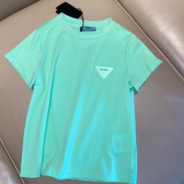 

p family[correct version]inverted triangle round neck short sleeve 21 spring and summer new thin versatile t-shirt for women 1[finished, White;black