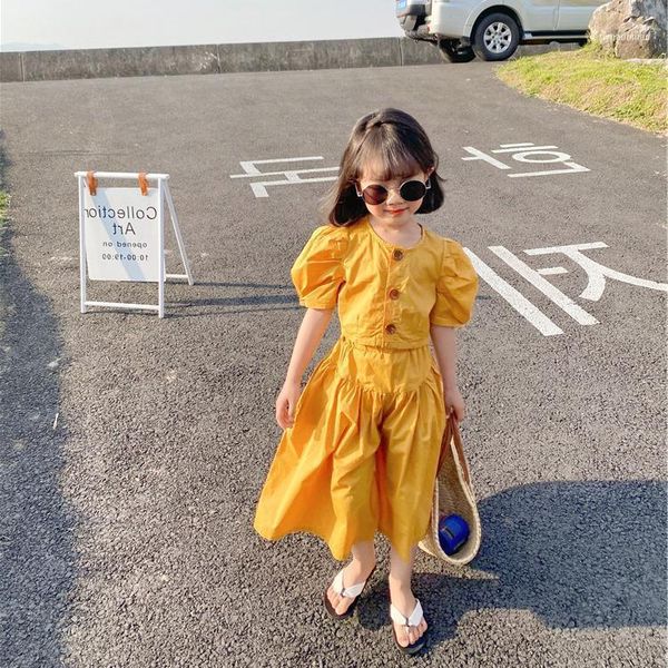 

clothing sets 2021 summer arrival girls fashion korean deisgn pants kids1, White