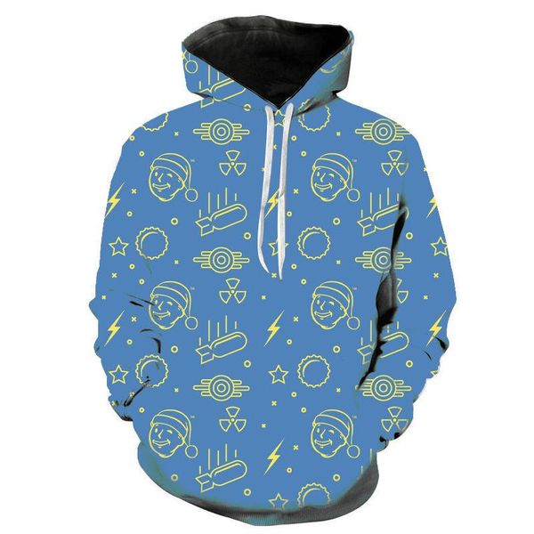 

men's hoodies & sweatshirts trendy game fallout 76 4 3d printed sweatshirt men women fashion oversized hoodie pullover kids boy girl ho, Black