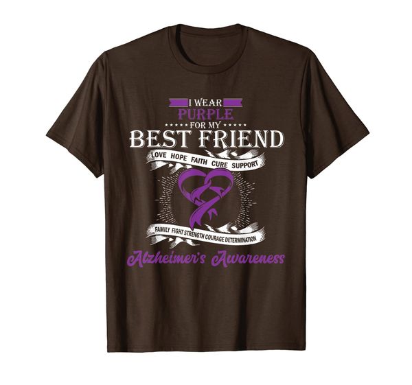 

I Wear Purple For My Best Friend Alzheimer Support Shirt, Mainly pictures