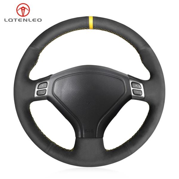 

steering wheel covers lqtenleo black suede hand sewing car cover for forester outback legacy 2004-2007 impreza wrx 2003-2006