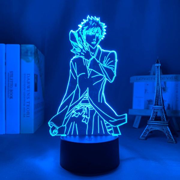 

night lights 3d lamp anime bleach ichigo kurosaki for bedroom decor nightlight cool birthday gift acrylic led light