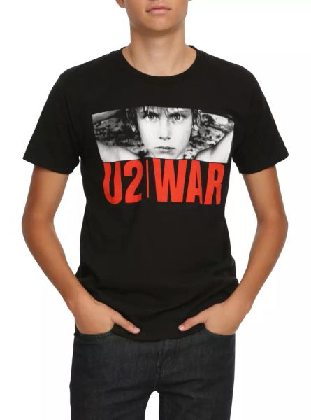 

U2 WAR ALBUM COVER T-Shirt NWT Licensed & Official, White;black