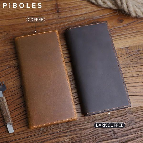 

wallets genuine leather solid male long wallet vintage portable checkbook organizer card holder handmade men clutch, Red;black