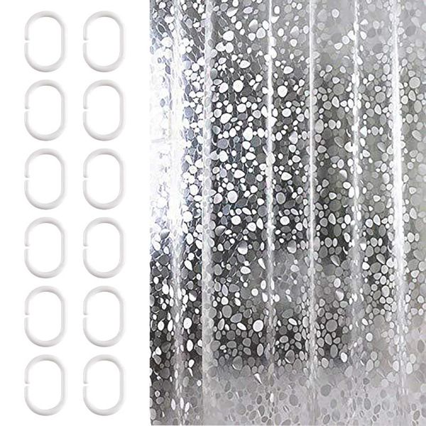 

shower curtains cobblestone pattern 3d eva with hooks curtain home decoration accessories modern magnetic bath transparent waterproof