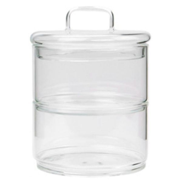 

storage bottles & jars multi layers gl tank stackable snack box sealed grains nuts can kitchen container/