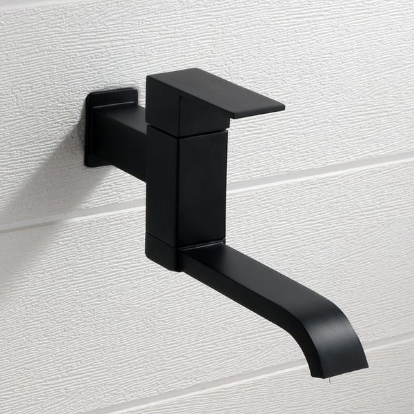 

bathroom sink faucets black square copper kitchen faucet into the wall single cold rotating balcony mop pool laundry