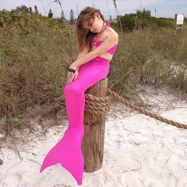 

children' bikini mermaid girls' swimsuit show suit, Red;black