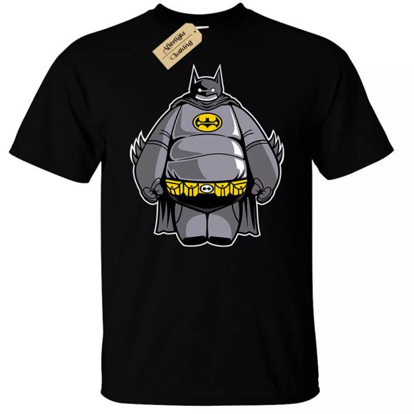

max bat man t-shirt large funny gift man hero, White;black