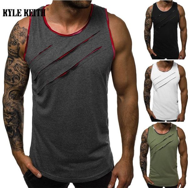 

men' tank mens fitness gyms sleeveless shirt male breathable sports vest undershirt running size -3xl, White;black