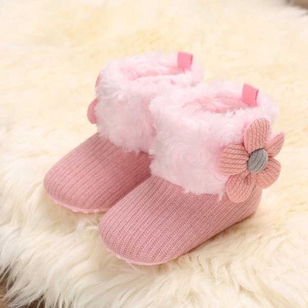 

2020 baby girls keep warm shoes 0-18m infant booties classic baby plush baby boots girls newborn footwear g1023, Black;grey