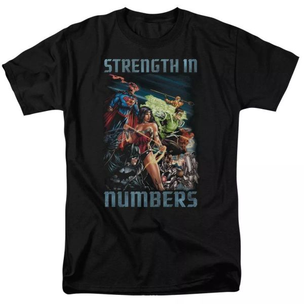 

justice league of america strength in number t-shirt dc comics sizes s-3x new, White;black