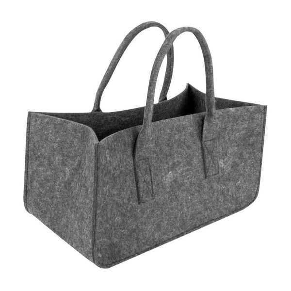 

storage bags great practical felt bag 50*40*30cm dark gray firewood spaper rack basket shopping clothing