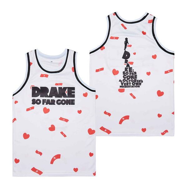 

men so far gone movie jersey basketball vintage hiphop for sport fans pure cotton hip hop breathable stitched team white color embroidery go, Black