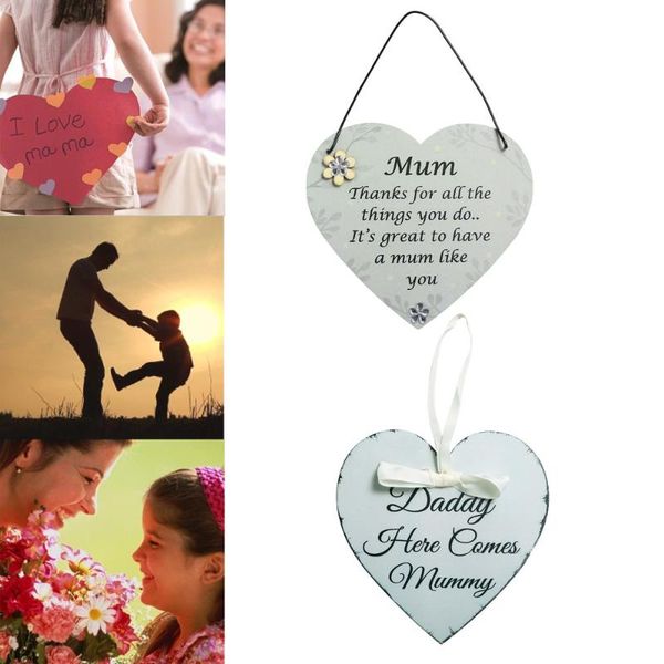 

metal painting wooden hanging plaque board mother&father's day holiday home wall ornament gifts 2021 y412