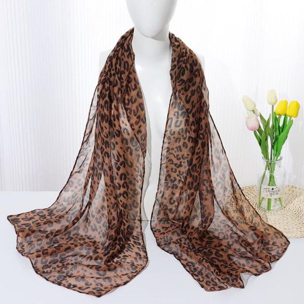 

scarves muslim fashion printed voile long wide leopard shawl tudung, Blue;gray