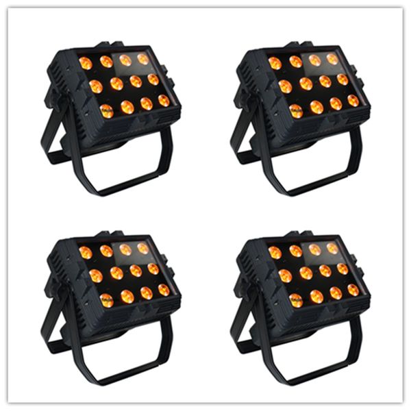 

4pcs led wireless battery city color waterproof 12x18w rgbwa uv 6in1 outdoor led wall washer par can light