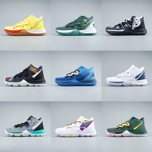 

new arrival 2020 mens shoes tv pe boots shoes for 20th anniversary sponge irving kyrie 5 sports sneaker, Black