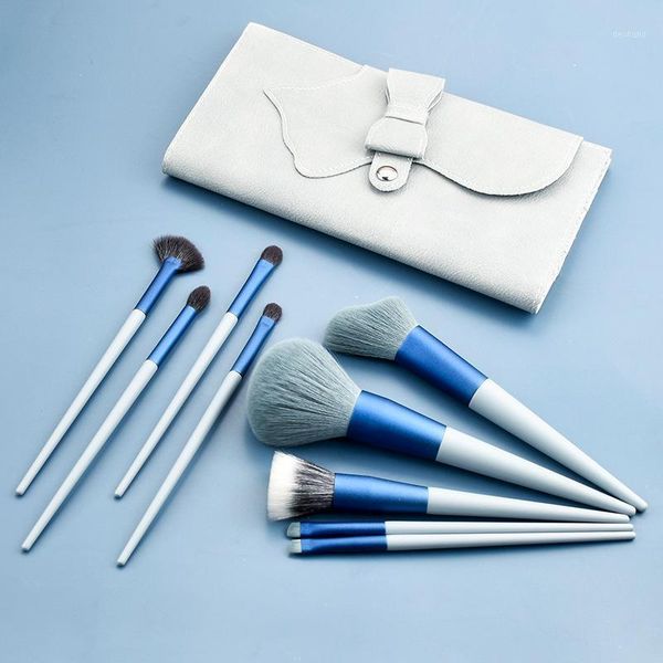 

9pcs high-end face application makeup brush set eyeshadow concealer eyebrow blush mixed powder brightening1