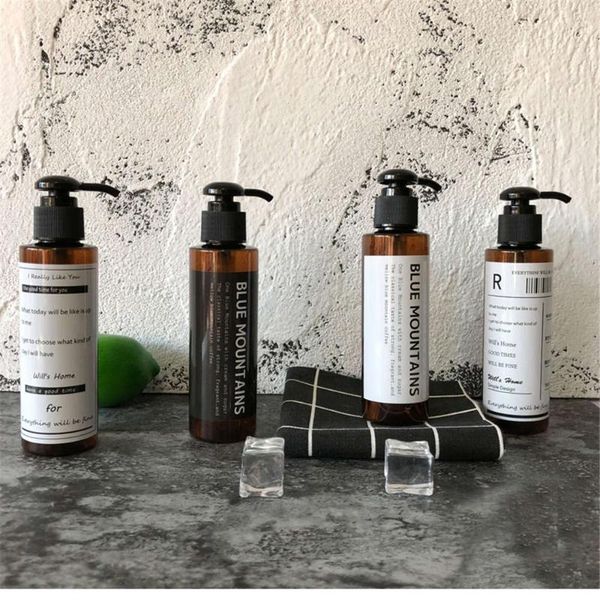 

storage bottles & jars 150ml travel portable clean liquid bottle long press lotion plastic shampoo container sticker random