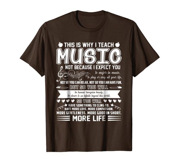 

music teacher shirt - i teach music t shirts, White;black