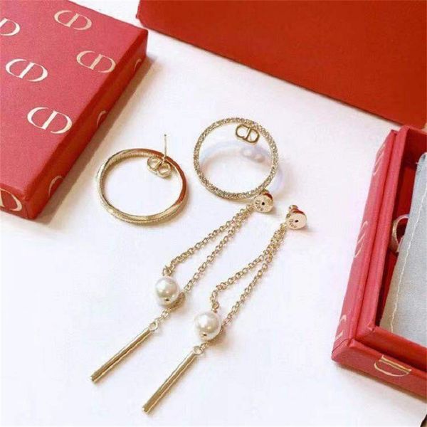 

new summer circle tassel earrings women's red two ways to wear the exclusive design jewel luxury_qppw, Golden