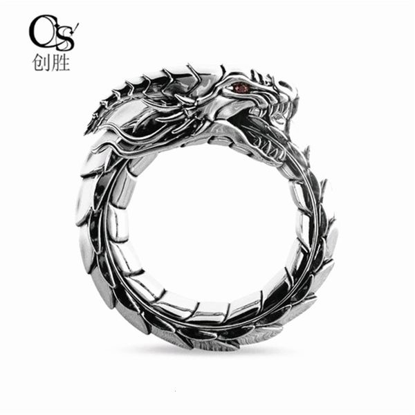 

norwegian mythology dragon nidhogg national style amulet ring, Black