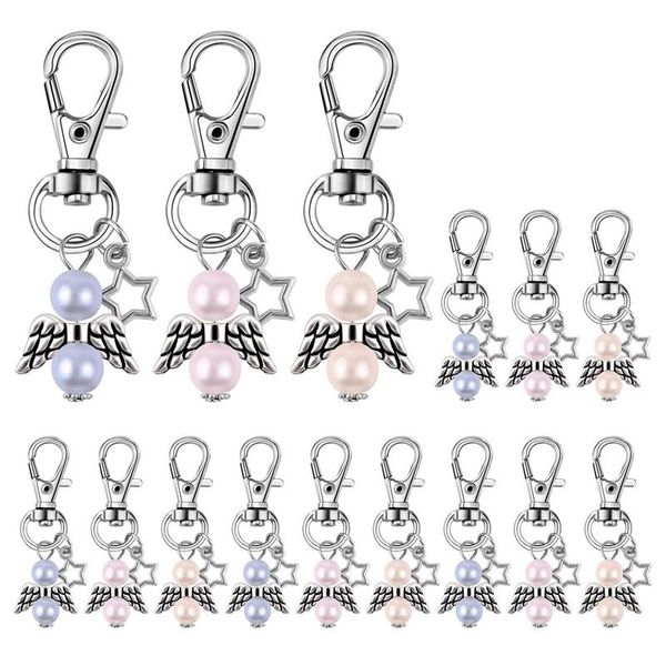 

pcs party favors baptism souvenir mini angle with star pendant keychain favor
