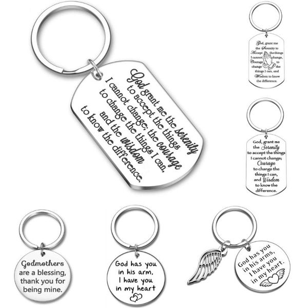 

keychains birthday baptism christening keychain godfather godmother religion gift from godchild godson goddaughter for godparent, Silver